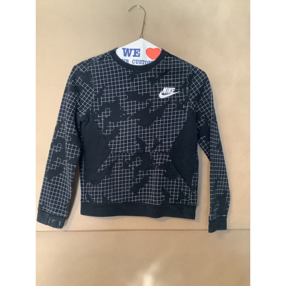 Nike Kids Black gray white sweatshirt Size M medium